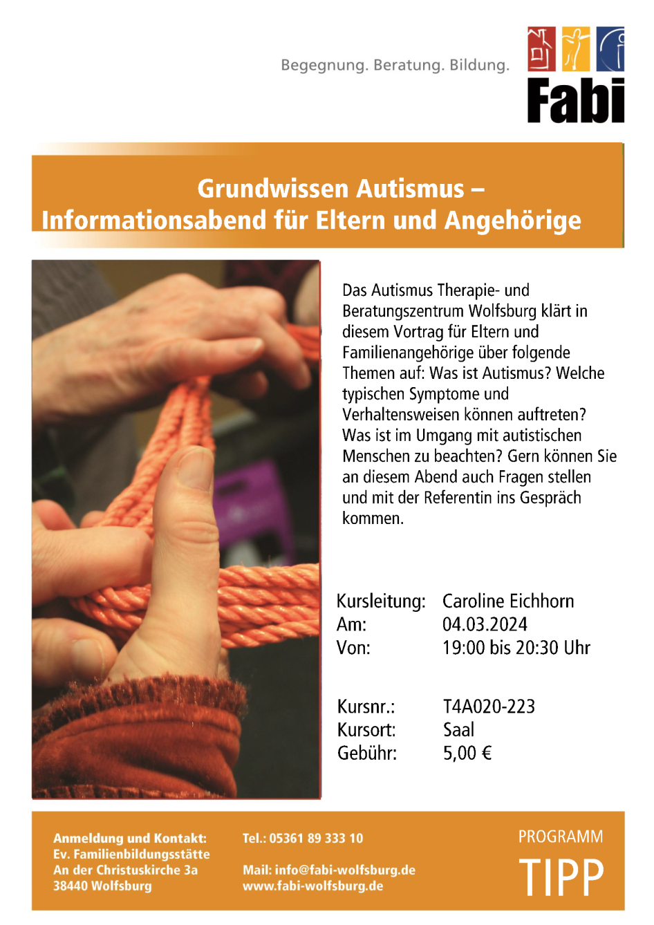 Grundwissen Autismus – Informationsabend für Eltern und Angehörige ...